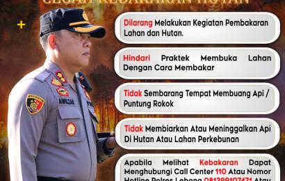 Cegah Karhutla, Ini Imbauan Kapolres Lebong