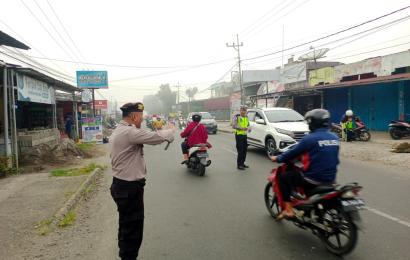 Polres Kepahiang Gelar Pengaturan Lalin di Jam Rawan Keramaian