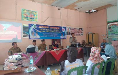 Hadiri Rembuk Stunting, Bukti Bhabikamtibmas Berperan Aktif Ditengah Masyarakat Dukung Program Pemerintah