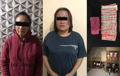 Dua Perempuan Penjual Pil Samcodin dan Miras Diamankan TNI, Diserahkan ke Polisi