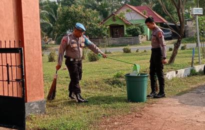 Tingkatkan Kebersihan Lingkungan, Polres Kaur Gelar Kurve 