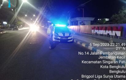 Polresta Bengkulu Patroli Blue Light, Cegah Aksi Balap Liar 