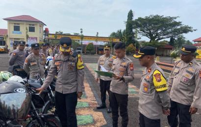 Polres Kaur Laksankan Apel Pengecekan dan Pemeriksaan Kelengkapan Ranmor Dinas 