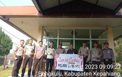 Jaga Harkamtibmas, Polsek Ujan Mas Gelar Jumat Curhat Bersama Satpam