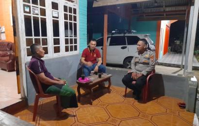 Sambangi Tokoh Masyarakat, Kapolsek Giri Mulya Ajak Warga Jaga Kamtibmas Kondusif Jelang Pemilu 