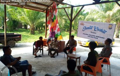 Jumat Curhat di Desa Tanjung Aur II, Polsek Tanjung Kemuning Ajak Warga Tingkatan Sitkamtibmas  