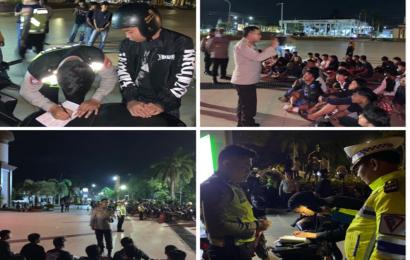 Razia Balap Liar, Polresta Bengkulu Tilang Puluhan Kendaraan 