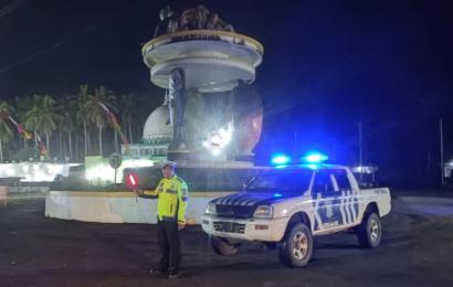 Polres Kaur Patroli Blue Light di Seputaran Tugu Kasuk Baru 