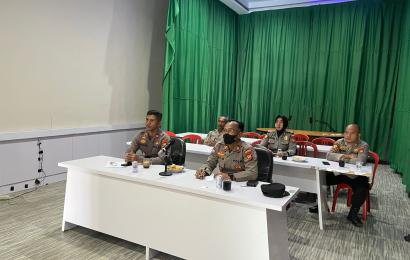 Polres Lebong Ikuti Vidcon Rakernis Baharkam Polri