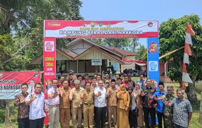 Polda Bengkulu Laksanakan Penilaian Kampung Bebas Narkoba di Desa Ujung Padang Mukomuko
