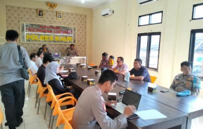 Polres Kaur Gelar Pemantauan dan Evaluasi Kinerja Penyelenggraan Pelayanan Publik Tahun 2023