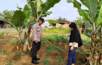Bhabinkamtibmas Sambang DDS Tanaman Sayuran Dukung Ketahanan Pangan Warga Binaan 