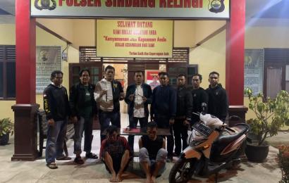 Diamankan Polsek Sindang Kelingi Terkait Sajam, Dua Orang Pria Mengaku Terlibat Pencurian 8 TKP
