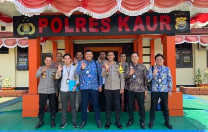 Polres Kaur, Terima Kunjungan Ombudsman RI Perwakilan Provinsi Bengkulu Melakukan Penilaian Pelayanan Publik