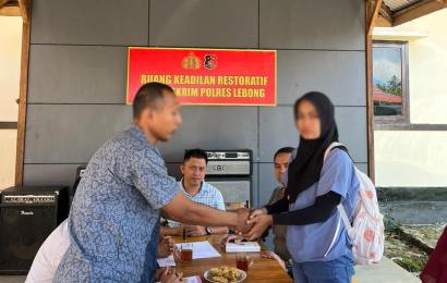 Satreskrim Polres Lebong Gelar Restorative Justice Kasus KDRT 