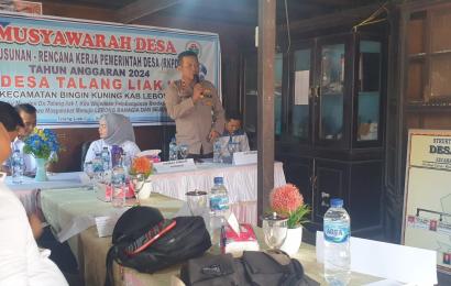 Kapolsek Lebong Selatan Sosialisasikan PPA dan Ajak Warga Ciptakan Lingkungan Kondusif Jelang Pemilu 2024