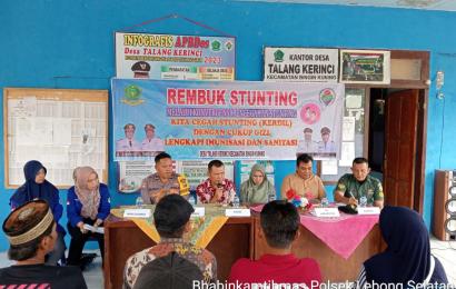 Bhabinkamtibmas Polsek Lebong Selatan Dukung Pencegahan dan Penanganan Stunting