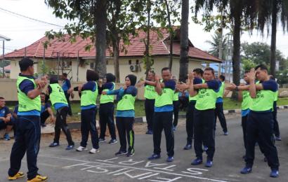Polres Bengkulu Selatan Gelar Tes Kesamaptaan Jasmani Semester II Tahun 2023