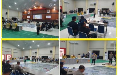 Persiapan Pengamanan Pemilu, Personel Polresta Bengkulu Latihan Simulasi Tactical Floor Game