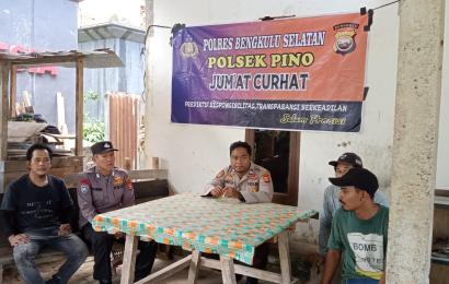 Perkuat Sinergitas Polisi dengan Masyarakat, Polsek Pino Gelar Jumat Curhat di Desa Batu Panco 