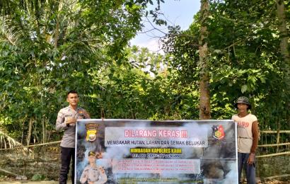 Polsek Padang Guci, Sosialisasi Karutlah dan Hukum di Desa Binaan 