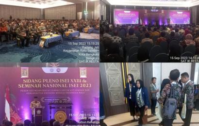 Personel Polresta Bengkulu Laksanakan Pengamanan Sidang Pleno ISEI XXIII dan Seminar Nasional