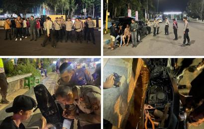 Cegah Gangguan Kamtibmas dan 3C, Polresta Bengkulu Gelar KRYD di Malam Minggu