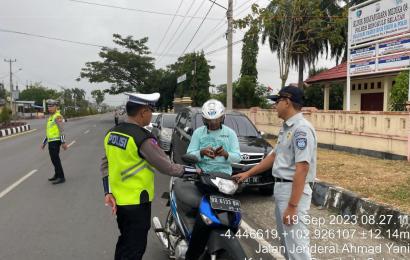 Dukung Peningkatan Pendapatan Daerah, Sat Lantas Polres BS Operasi Kepatuhan Pajak Kendaraan Bermotor 
