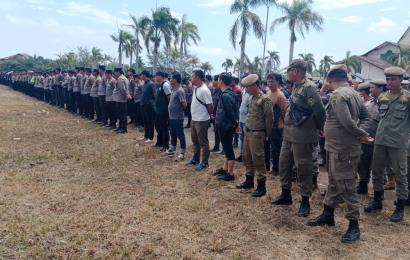 Ratusan Personel Polresta Bengkulu Simulasi Sistem Pengamanan TPS dan Kota 