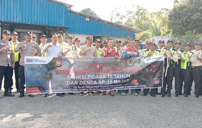 Cegah Karhutla, Polsek LS Apel Gabungan dengan Satpam PT PGE Hulu Lais