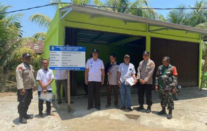 Polsek Semidang Alas Maras Hadiri Pemantauan Lokasi Titik Nol Pembangunan Fisik Desa Jambat Akar Tahun 2023 
