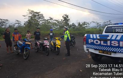 Satlantas Polres Lebong Gelar Patroli Cegah Balap Liar