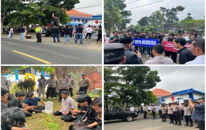 Polresta Bengkulu Laksanakan Pengamanan Aksi Unjuk Rasa di DPRD Kota Bengkulu