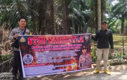 Cegah Karhutlah, Bhabinkamtibmas Sambangi Warga Binaan Sampaikan Imbaun 