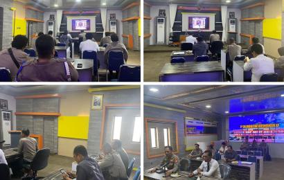 Polresta Bengkulu Ikuti Zoom Meeting Lat Praops Pekat Nala II 2023