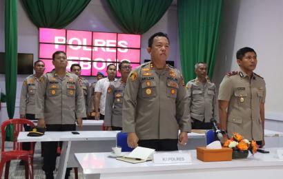 Polres Lebong Ikuti Zoom Meeting Anev Gelar Operasional Triwulan III