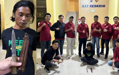 Patroli Mobiling, Polisi Temukan Pria Bersajam  