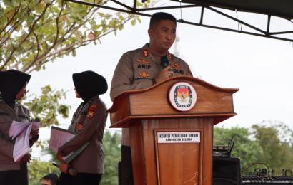 Kapolres Seluma Pimpin Simulasi Sispam TPS dan Sispam Kota Pemilu 2024