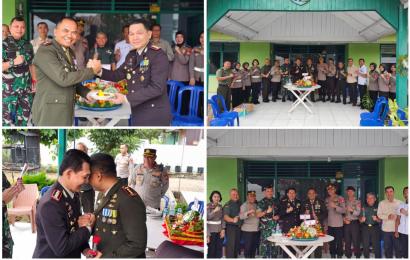 HUT TNI Ke-78, Kapolresta Bengkulu dan PJU Silaturahmi ke Dandim, Danlanal dan Dandenpom