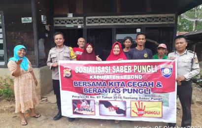 Personel Polsek Lebong Utara Sosialisasikan Saber Pungli