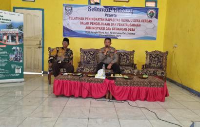 Kapolsek Sukaraja Jadi Narasumber Pelatihan Peningkatan Kapasitas Pengelolaan, Penatausahaan Administrasi dan Keuangan Desa 