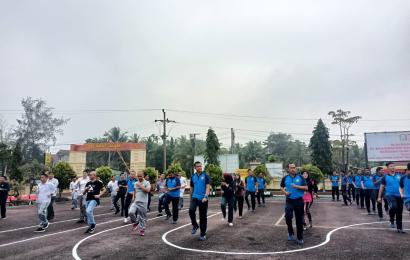 Polres Kaur dan Kejari Olahraga Bersama