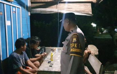 Cegah Tindak Pidana 3C Polsek Giri Mulya Gelar Patroli