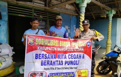 Polsek Ketahun Sosialisasikan Program Saber  Pungli Kepada Warga Masyarakat