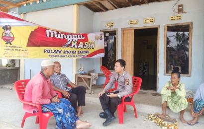 Polsek Muara Sahung Gelar Minggu Kasih di Desa Muara Sahung 