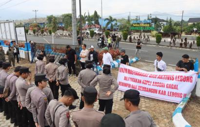 Polres Lebong Gelar Pengamanan Aksi Unjuk Rasa Formal