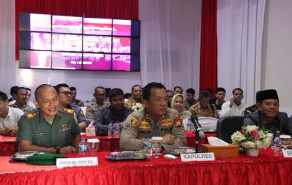 Polres Lebong Ikuti Zoom Meeting Rakor Lintas Sektoral