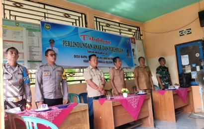 Bhabinkamtibmas Polsek Pino Raya Hadiri Kegiatan Sosialisasi Perlindungan Anak dan Perempuan di Desa Binaannya