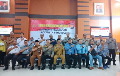 Serap Aspirasi Publik, Polresta Bengkulu Adakan Forum Konsultasi Publik Tentang Standar Pelayanan 