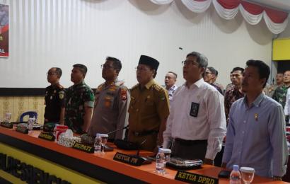 Polres BS Bersama Forkopimda dan KPU serta Bawaslu Ikuti FGD Secara Virtual yang Digelar Div Humas Polri 